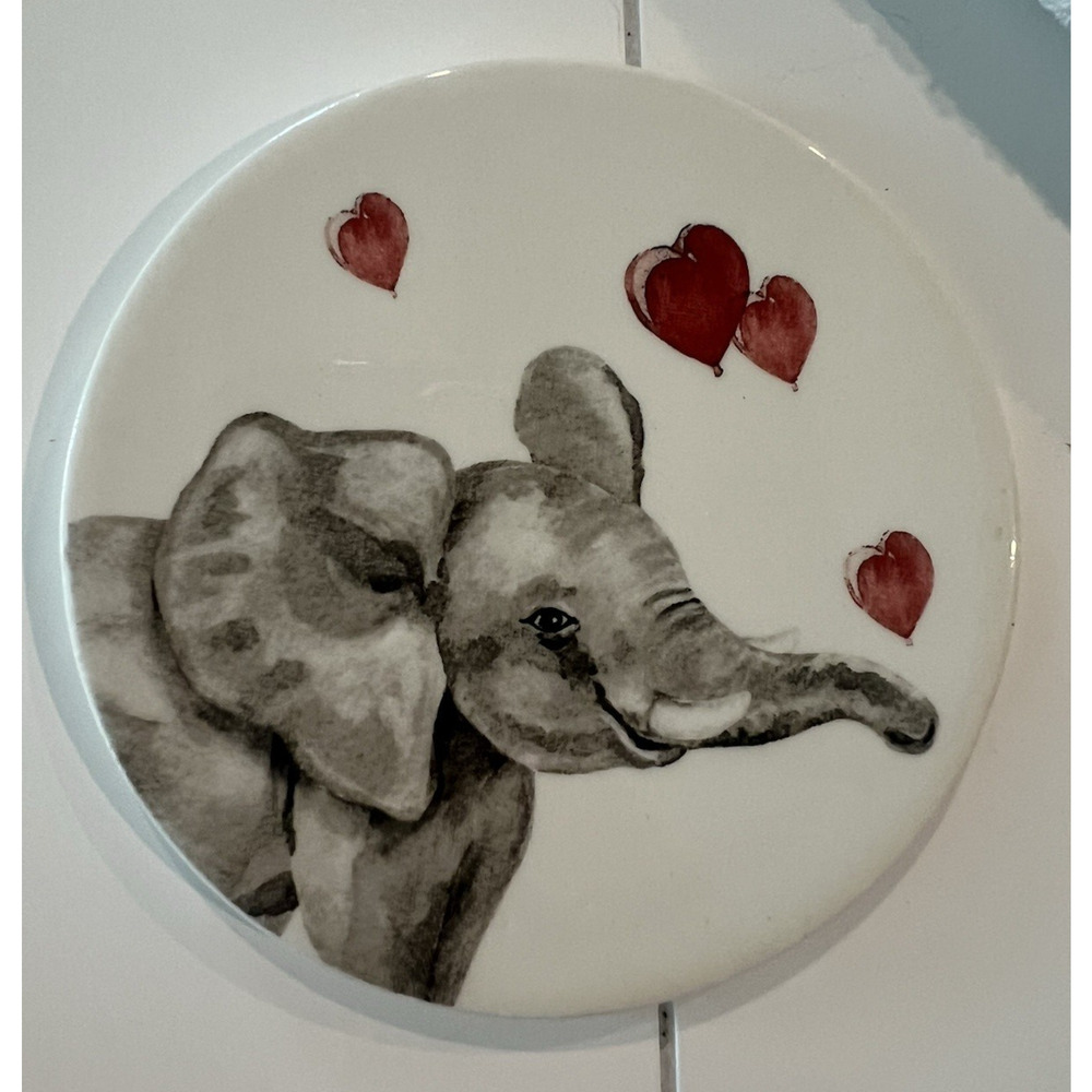 PIER 1-Elephants Heart Balloons Ceramic Drink Coasters Set‎ of 4 Animal-Love- - Picture 3 of 9